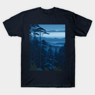 Blue Dusk Forest View #2 T-Shirt